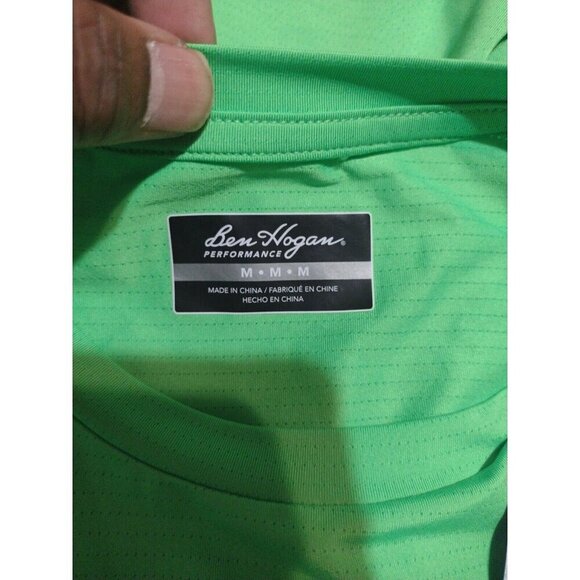 New Ben Hogan Performance Mens Medium M Green T-Shirt Moisture Wicking UPF 30 - Picture 6 of 9